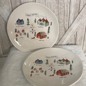 Rae Dunn Santa’s Village Dinner Plates